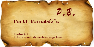 Pertl Barnabás névjegykártya